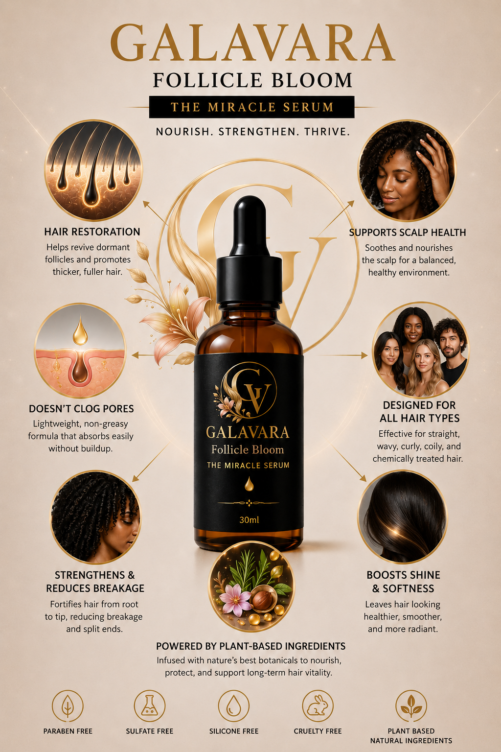 Galavara Follicle Bloom- Hair Growth Serum